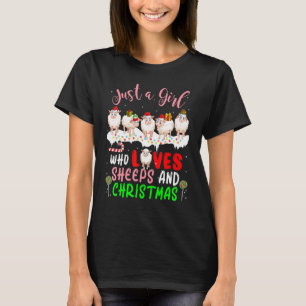 Alleen een meisje dat van schapen houdt en van ker t-shirt