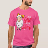 Alleen een meisje dat van schapen houdt t-shirt (Voorkant)
