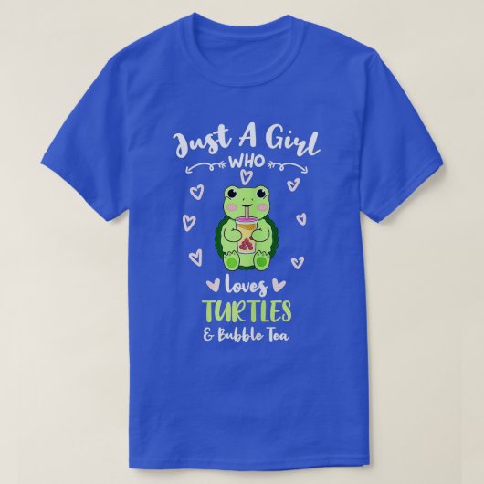 Alleen een meisje dat van schildpadden houdt en kn t-shirt (Design voorkant)