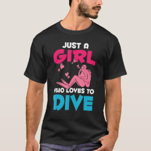 Alleen een meisje dat van schimmeldodende duiker h t-shirt