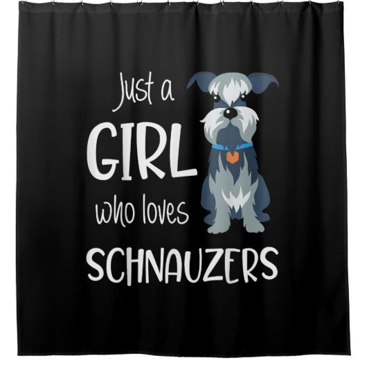alleen een meisje dat van schnauzers houdt _ schna douchegordijn (Voorkant)