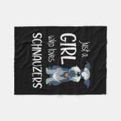 alleen een meisje dat van schnauzers houdt _ schna fleece deken (Voorkant (Horizontaal))