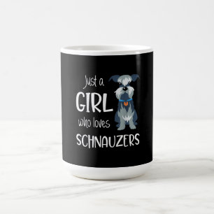 alleen een meisje dat van schnauzers houdt _ schna koffiemok
