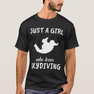 Alleen Een Meisje Dat Van Skydiving Sportkleding C T-shirt