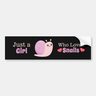Alleen een meisje dat van slakken houdt bumpersticker