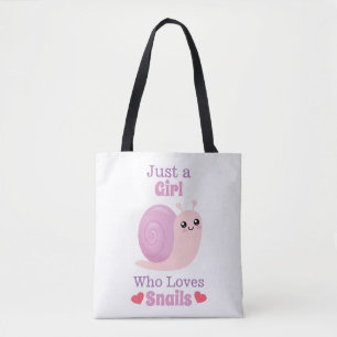 Alleen een meisje dat van slakken houdt tote bag