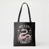 Alleen een meisje dat van slangen houdt tote bag (Voorkant)