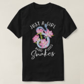 Alleen een meisje dat van snakes bloemen houdt, kr t-shirt (Design voorkant)
