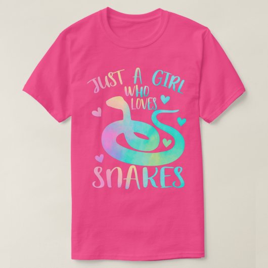 Alleen een meisje dat van snakes Cute Snake Lover  T-shirt (Design voorkant)