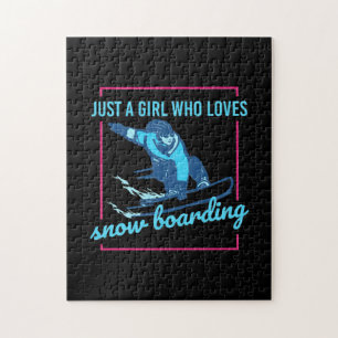 Alleen een meisje dat van Snowboarding houdt Legpuzzel