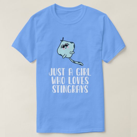 Alleen een meisje dat van Stingrays houdt T-shirt (Design voorkant)