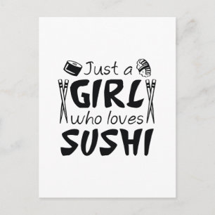 Alleen een meisje dat van Sushi houdt Briefkaart