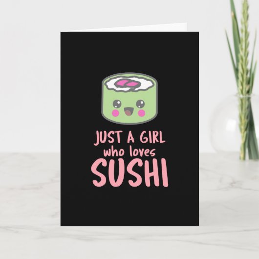 Alleen een meisje dat van Sushi houdt Kaart (Voorkant)