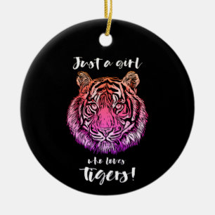 Alleen een meisje dat van Tigers houdt! Keramisch Ornament
