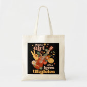 Alleen een meisje dat van Ukulele Groovy Uke Playe Tote Bag (Voorkant)