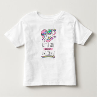 Alleen een meisje dat van Unicorns houdt! Kinder Shirts