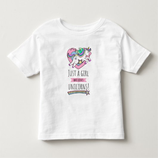 Alleen een meisje dat van Unicorns houdt! Kinder Shirts (Voorkant)