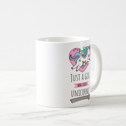 Alleen een meisje dat van Unicorns houdt! Koffiemok (Voorkant rechts)