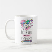 Alleen een meisje dat van Unicorns houdt! Koffiemok (Links)