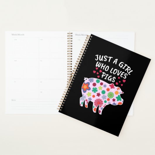 Alleen een meisje dat van varkens houdt Gift Women Planner (Display)