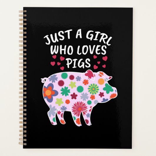 Alleen een meisje dat van varkens houdt Gift Women Planner (Voorkant)