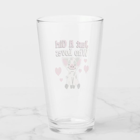 Alleen een meisje dat van varkens houdt glas (Achterkant)