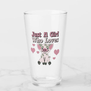 Alleen een meisje dat van varkens houdt glas