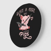 Alleen een meisje dat van varkens houdt grote klok (Hoek)