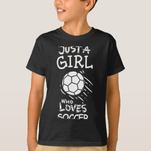 Alleen Een Meisje Dat Van Voetbal Houdt T Shirt