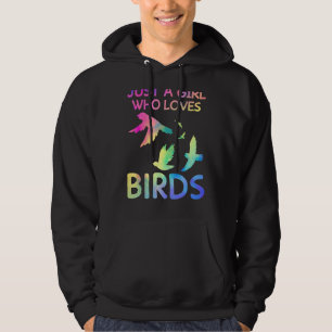 Alleen een meisje dat van vogels houdt... een grap hoodie