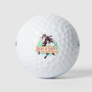 Alleen een meisje dat van Waterverf-Vintage houdt Golfballen