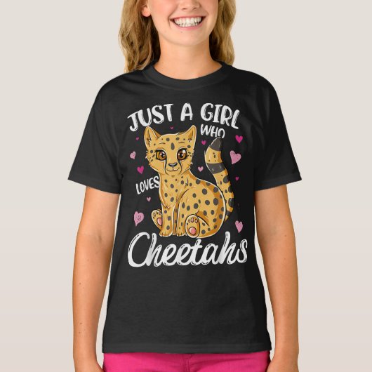 alleen een meisje dat zo dol is op cheeta ' s t-shirt (Voorkant)