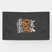 Alleen Een Meisje Halloween Vector Kunst Spandoek (Horizontaal)