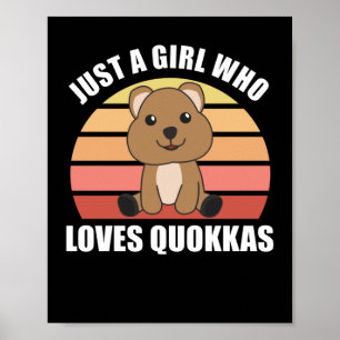 Alleen een meisje houdt van de Quokka - zoete Quok Poster