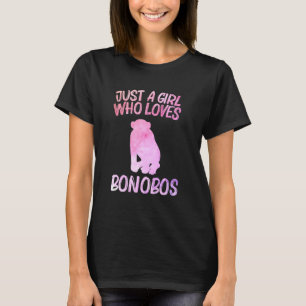 Alleen een meisje met bonobo's voor vrouwen met ch t-shirt