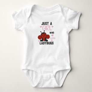 Alleen een meisje met de Ladybug-liefhebbers van e Romper