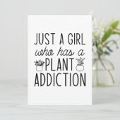 Alleen een meisje met een Plant verslaving Bedankkaart (Staand voorkant)