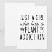 Alleen een meisje met een Plant verslaving Bedankkaart (Voorkant / Achterkant)