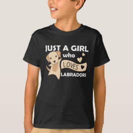 Alleen een meisje met labradors houdt van snoepgoe t-shirt