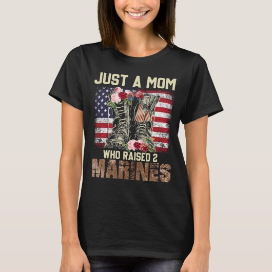 Alleen een moeder die Marines American Flag Gifts  T-shirt (Voorkant)