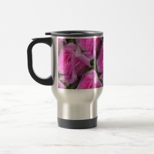 Alleen een  mok met rozen (Links)