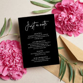 Alleen een Note Black Minimal Wedding Enclosure Ka Kaart