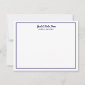 Alleen een notitie van donkerblauwe rand notitieka notitiekaartje (Voorkant)