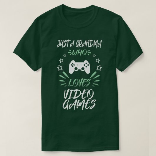Alleen een oma die van videogames houdt t-shirt (Design voorkant)