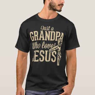 Alleen een opa die van Jezus Christelijke namaste T-shirt