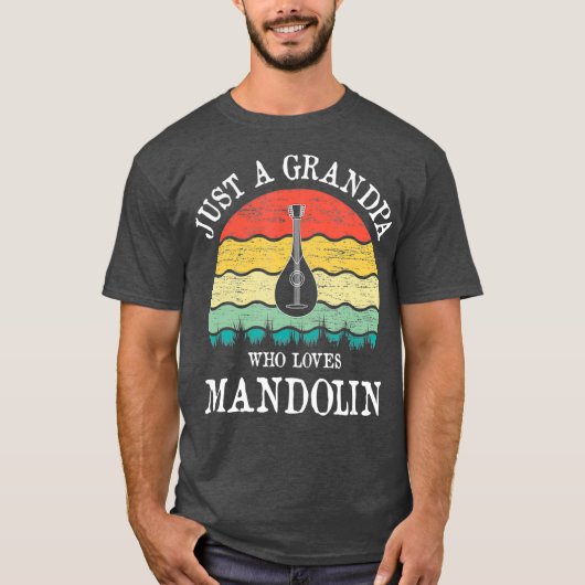Alleen een opa die van Mandolin houdt T-shirt (Voorkant)