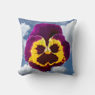 Alleen een Pansy Blossom + jouw tekst & ideeën Kussen