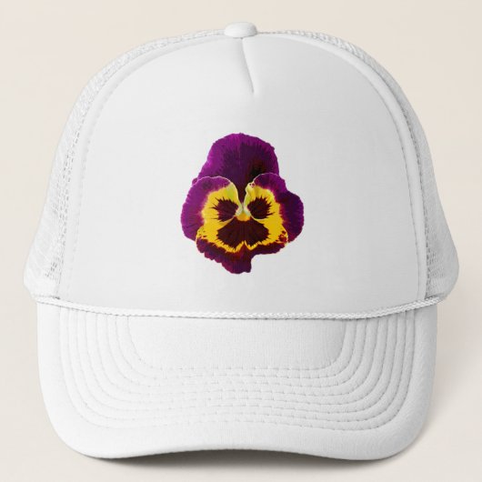 Alleen een Pansy Blossom + jouw tekst & ideeën Trucker Pet (Voorkant)