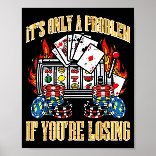 Alleen een probleem als het grappige gezegde manne poster (Voorkant)
