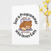 Alleen een programmeur die van katten houdt kaart (Gele Bloem)